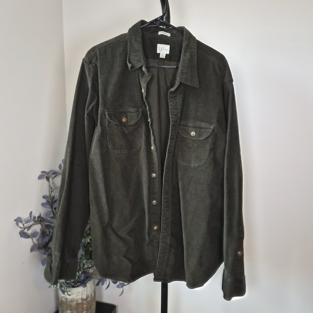 J. Crew Classic Olive Corduroy Shirt